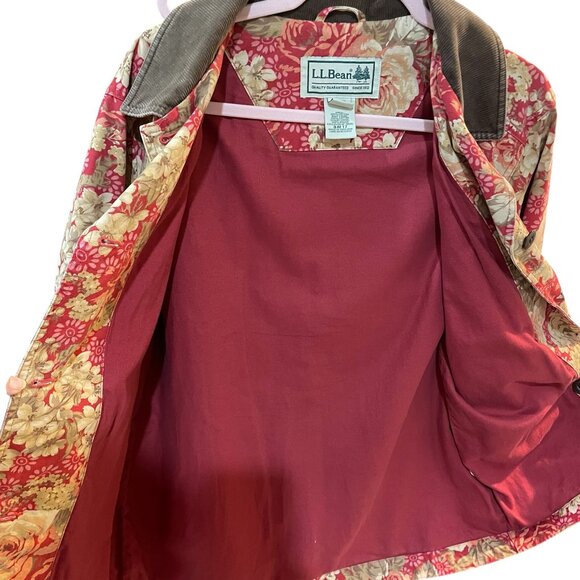 Vintage L.L. Bean Floral Barn Chore Utility Jacket Grandmacore Cottagecore Large - Picture 6 of 13